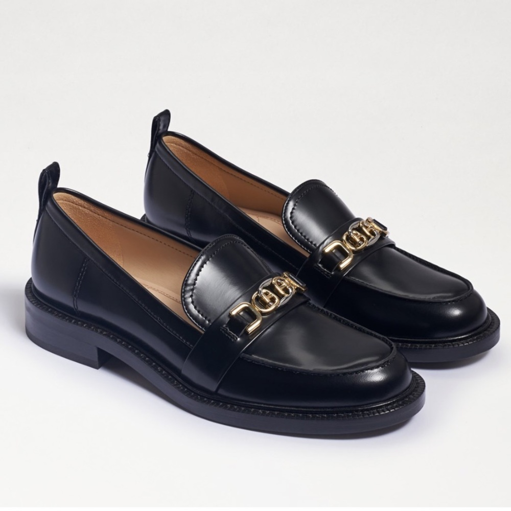 Sam Edelman women christy black patent Leather loafers Size 9.5 NEW